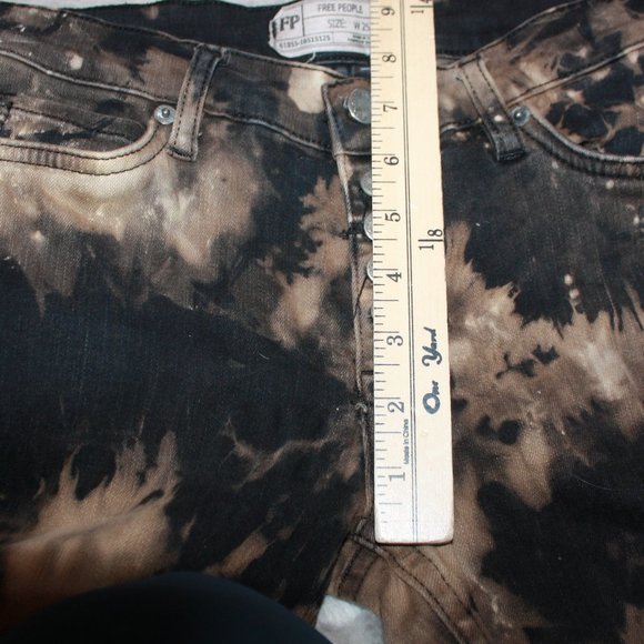 Custom Free People Reverse Tie Dye Button Fly Skinny Jeans 🌵 25 - Picture 10 of 15